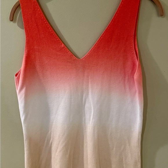 5/$25!! Ecru Pink, Tan and White Ombre Tank Top - Picture 3 of 3